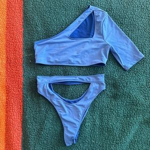 Blue designer bikini